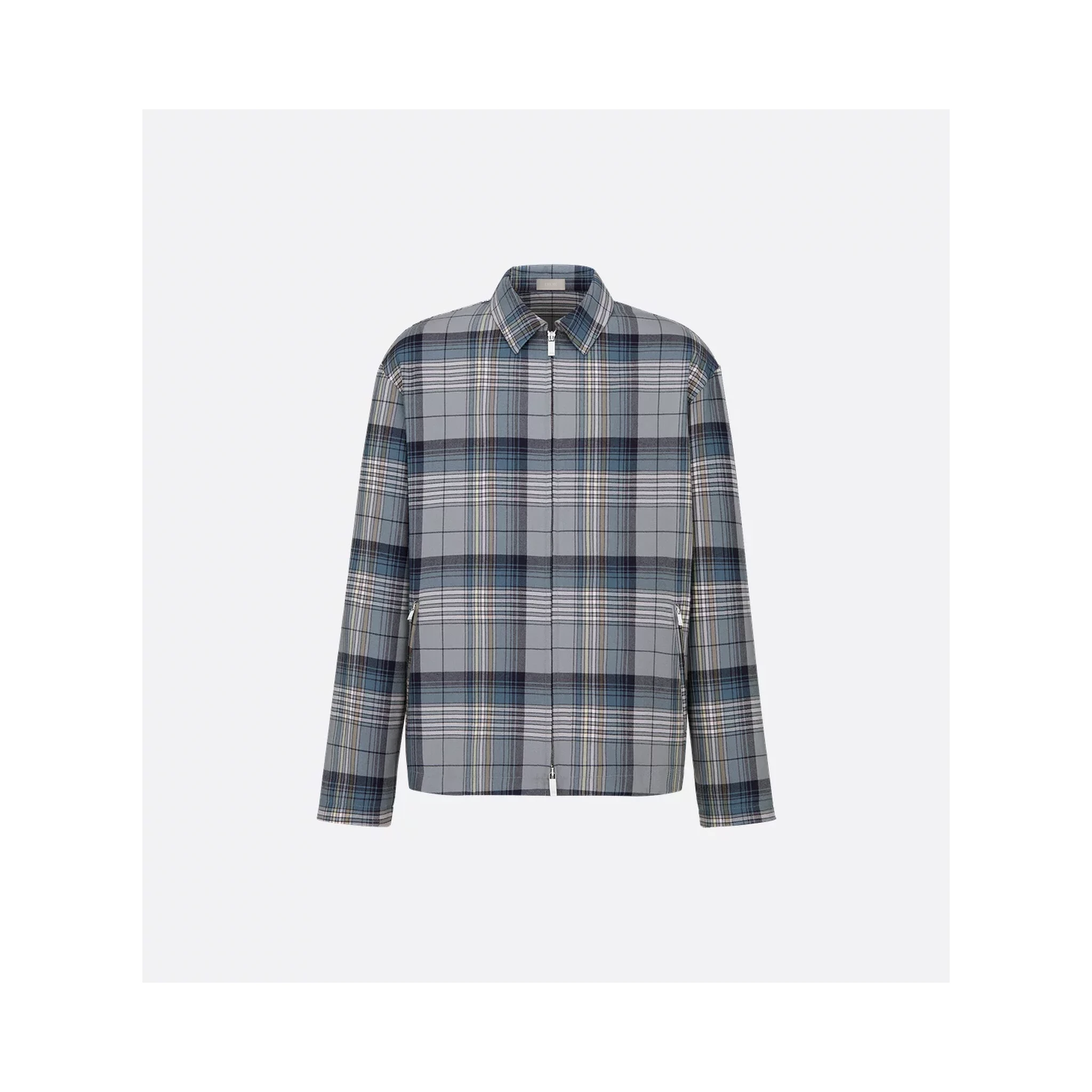 Checked zip-up shirt