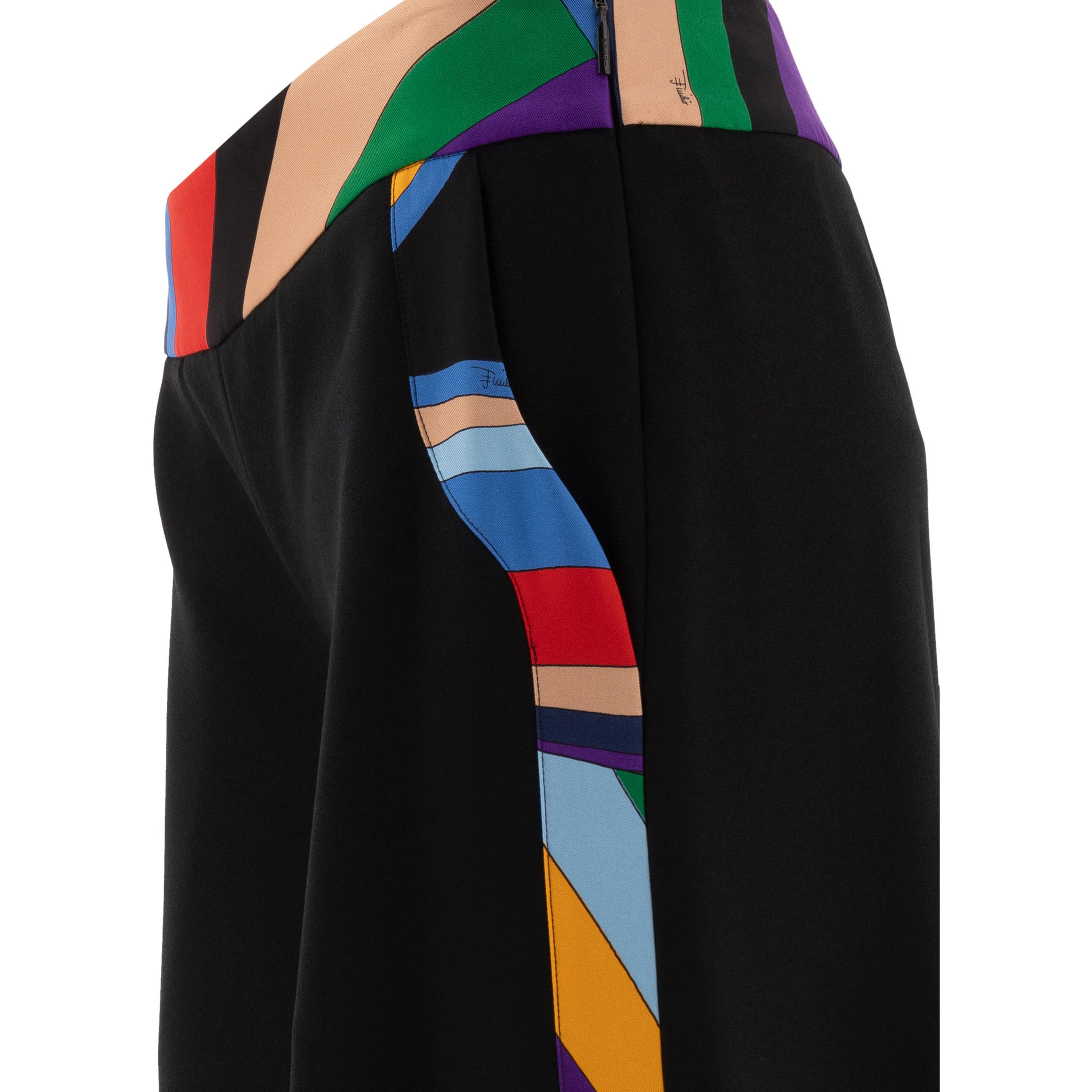 Iride-print trim palazzo trousers