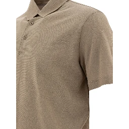 Crêpe jersey polo shirt