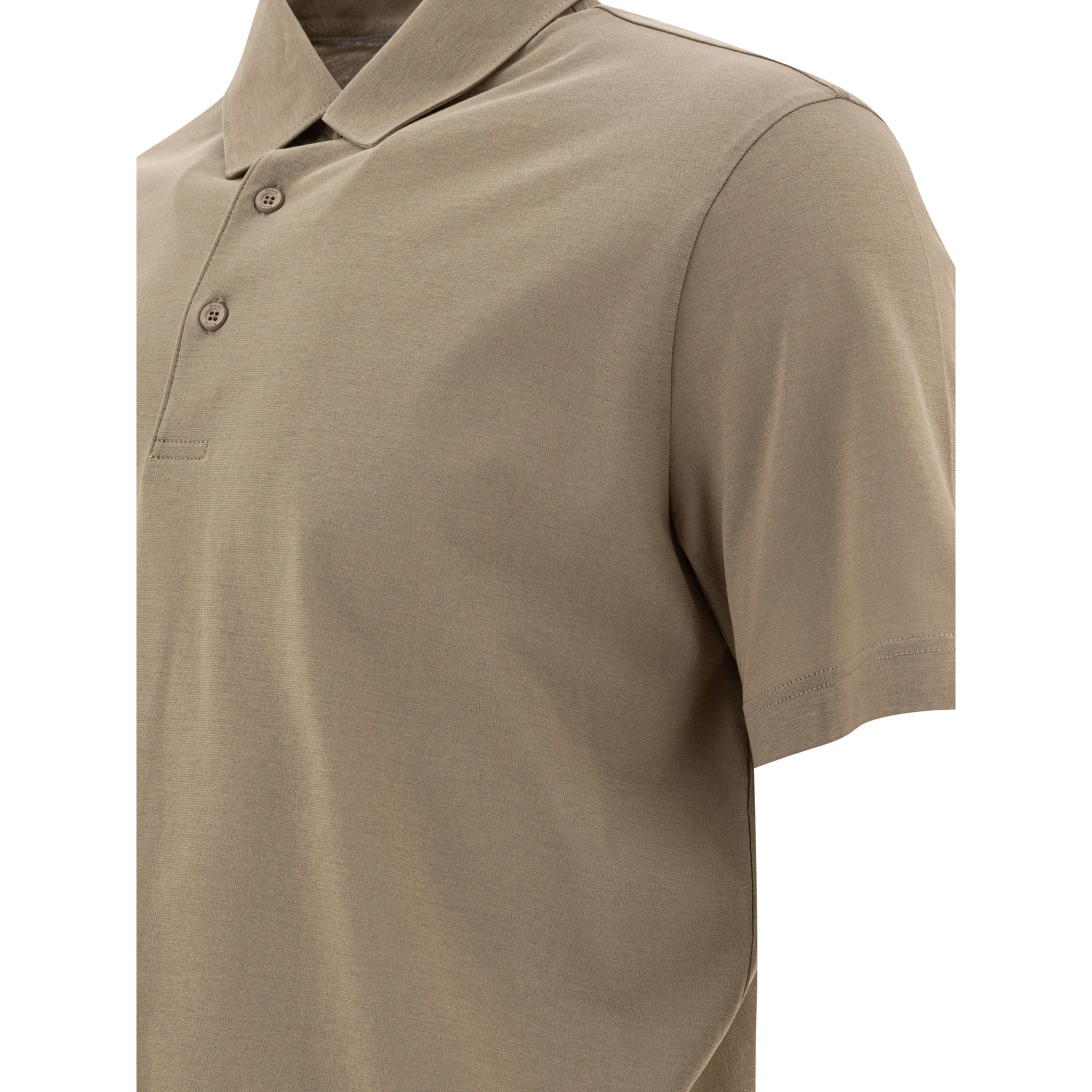 Crêpe jersey polo shirt