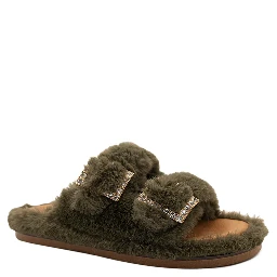 "Greta" eco fur slippers