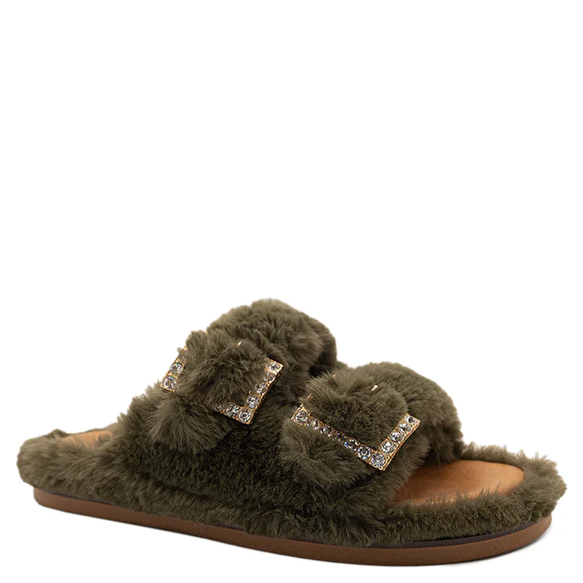 "Greta" eco fur slippers