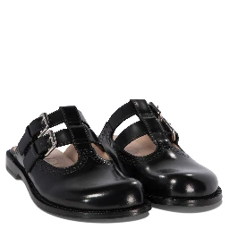 أحذية جلدية بدون كعب