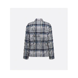 Checked zip-up shirt