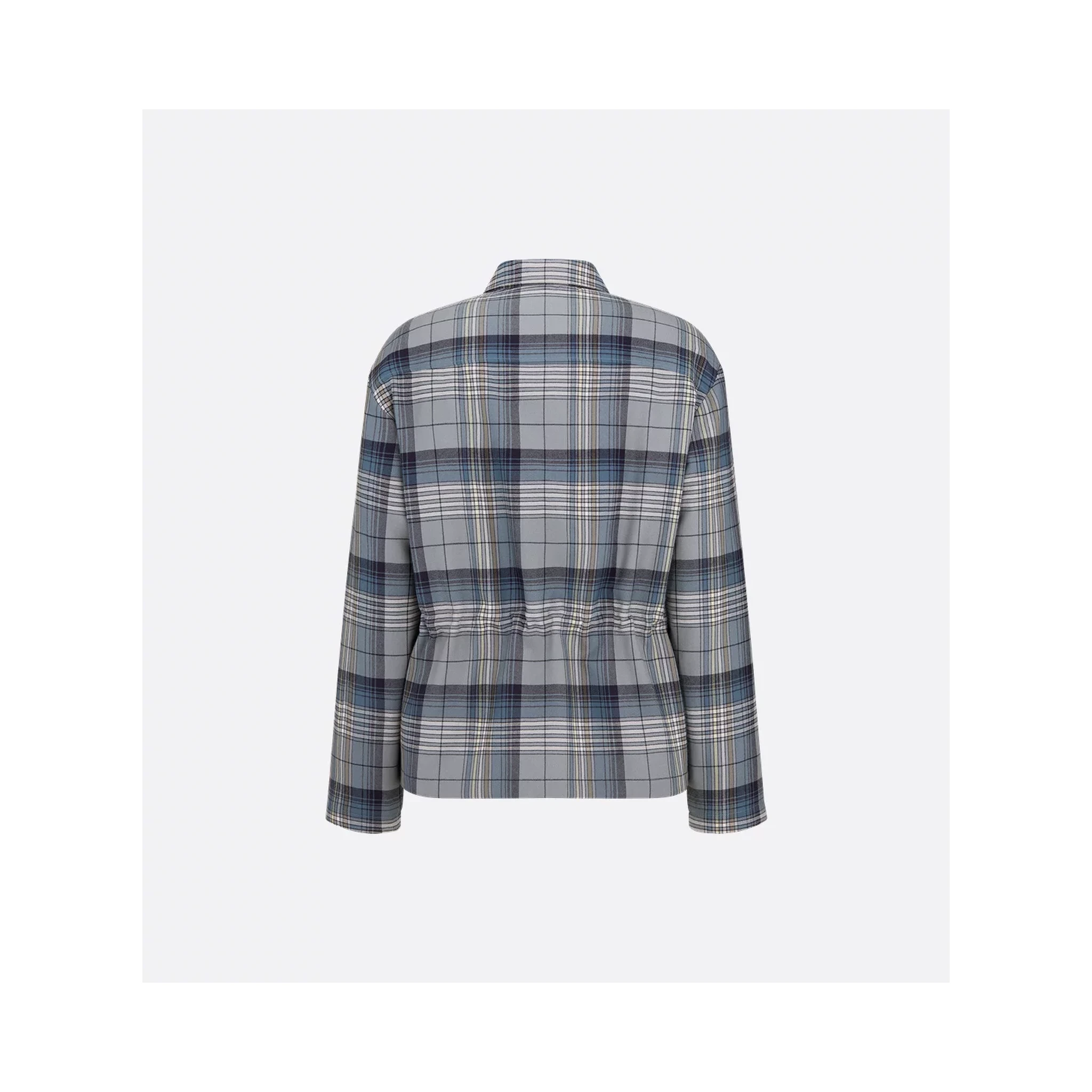 Checked zip-up shirt