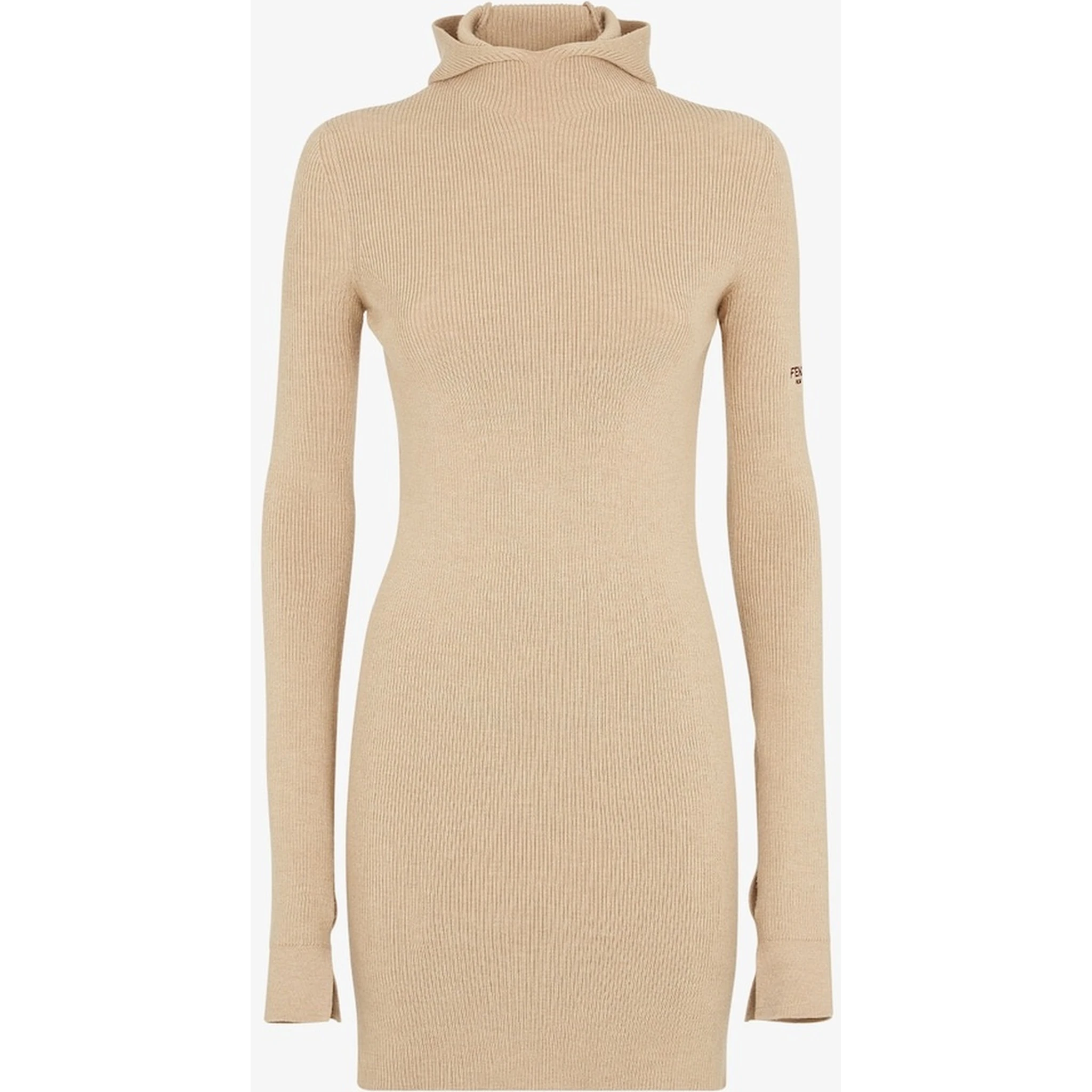 Short fitted dress with hood