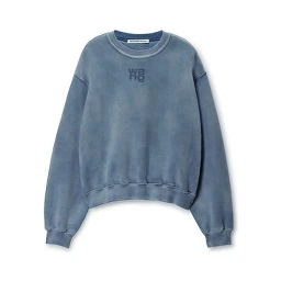 Sweatshirt with puff paint logo