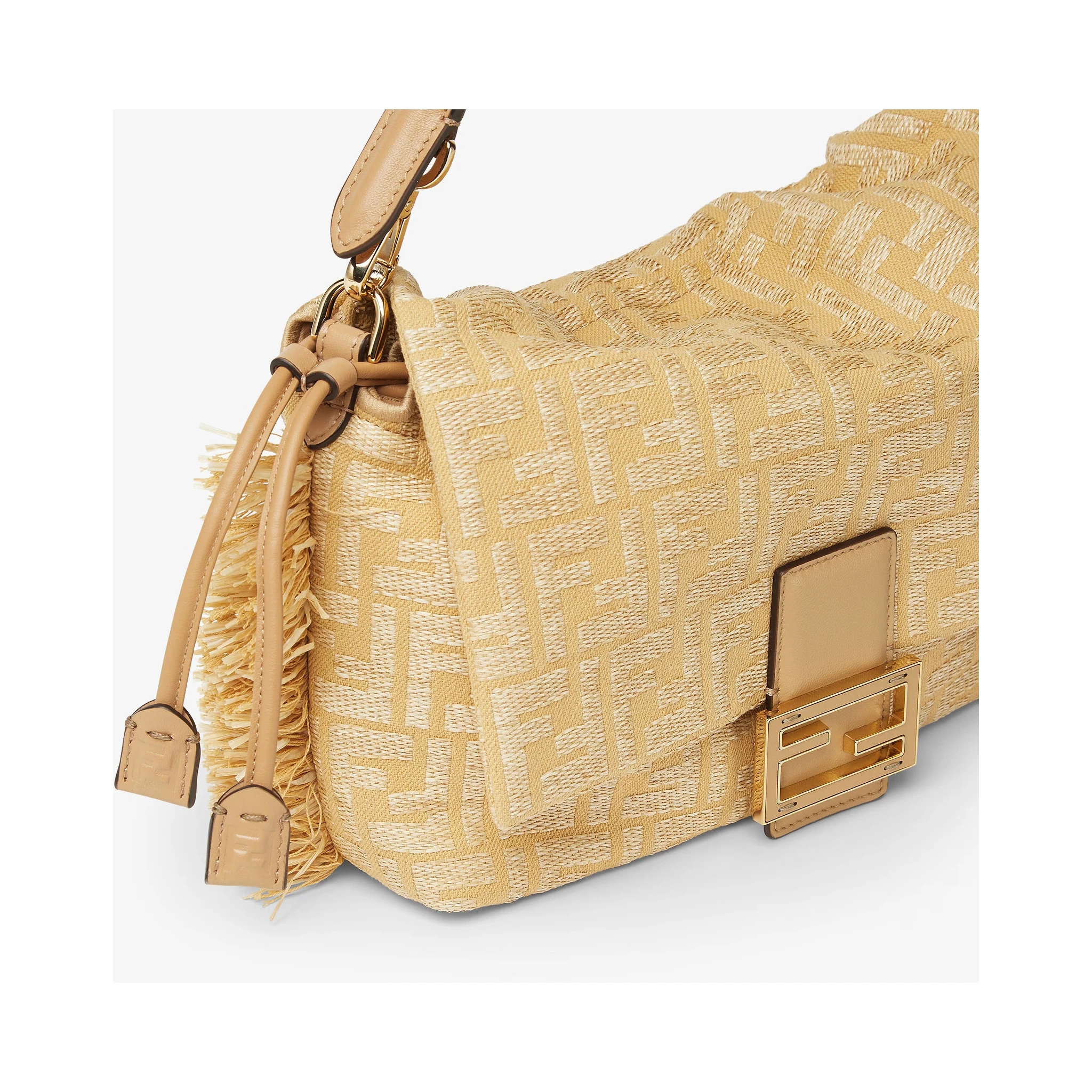 Zucca Mamma fringed canvas shoulder bag