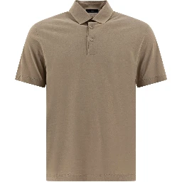 Crêpe jersey polo shirt