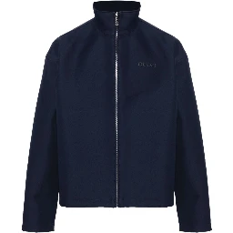 Jacket with zipper and embroidery