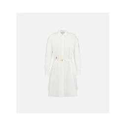 "Chemisier Macrocannage" dress with belt