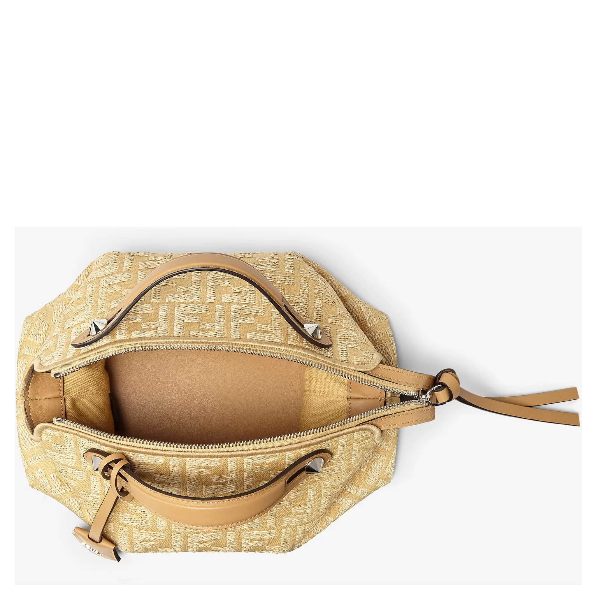 By The Way Soft Mini Beige Jacquard Shoulder Bag