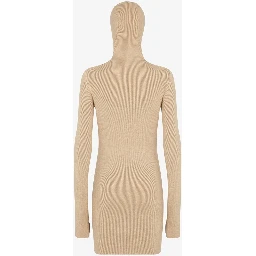 Short fitted dress with hood