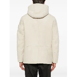 Suede jacket with hood