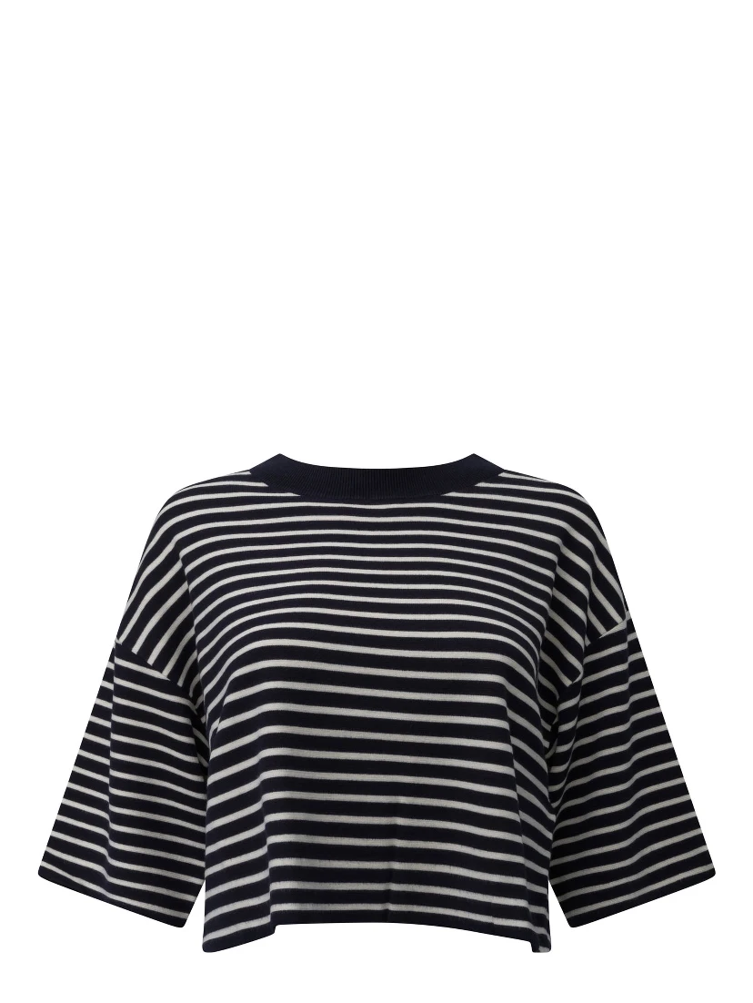 Striped cropped t-shirt
