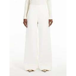 Flared pants in technical jersey