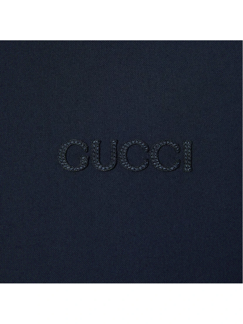 Jacket with zipper and embroidery