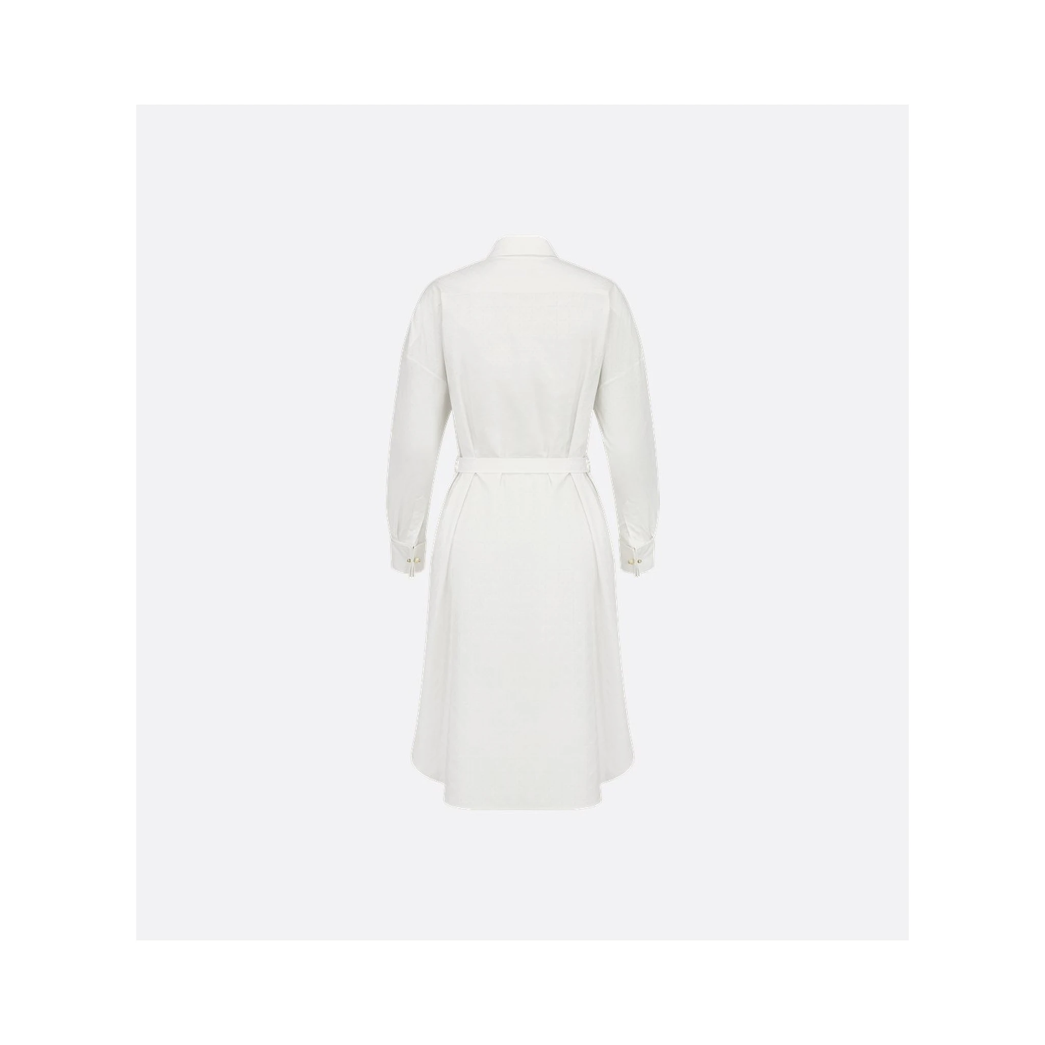 "Chemisier Macrocannage" dress with belt