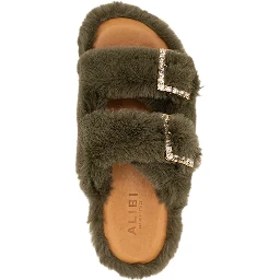 "Greta" eco fur slippers