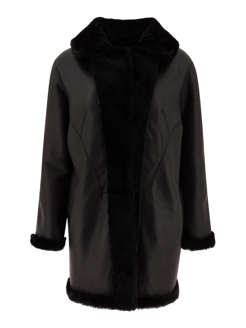 Reversibile shearling coat