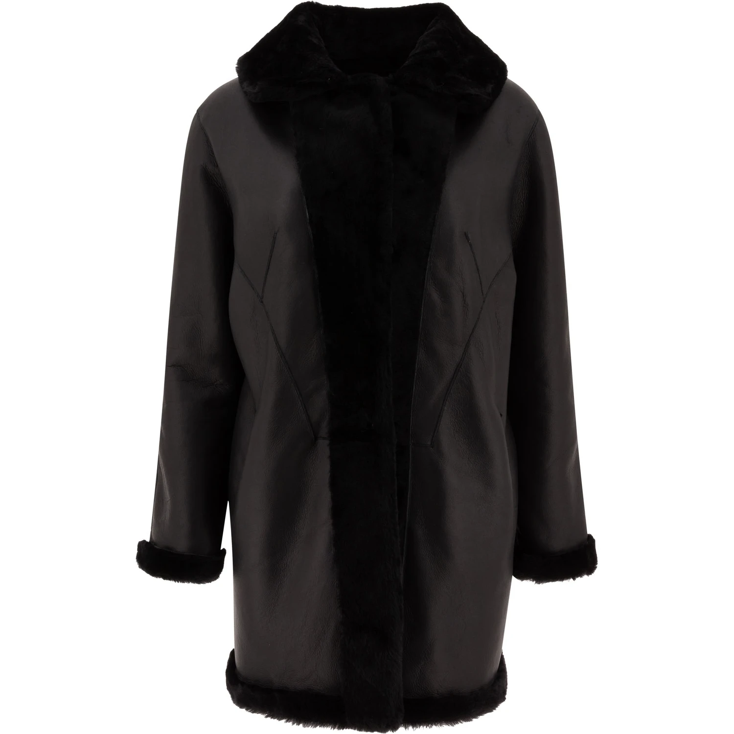 Reversibile shearling coat