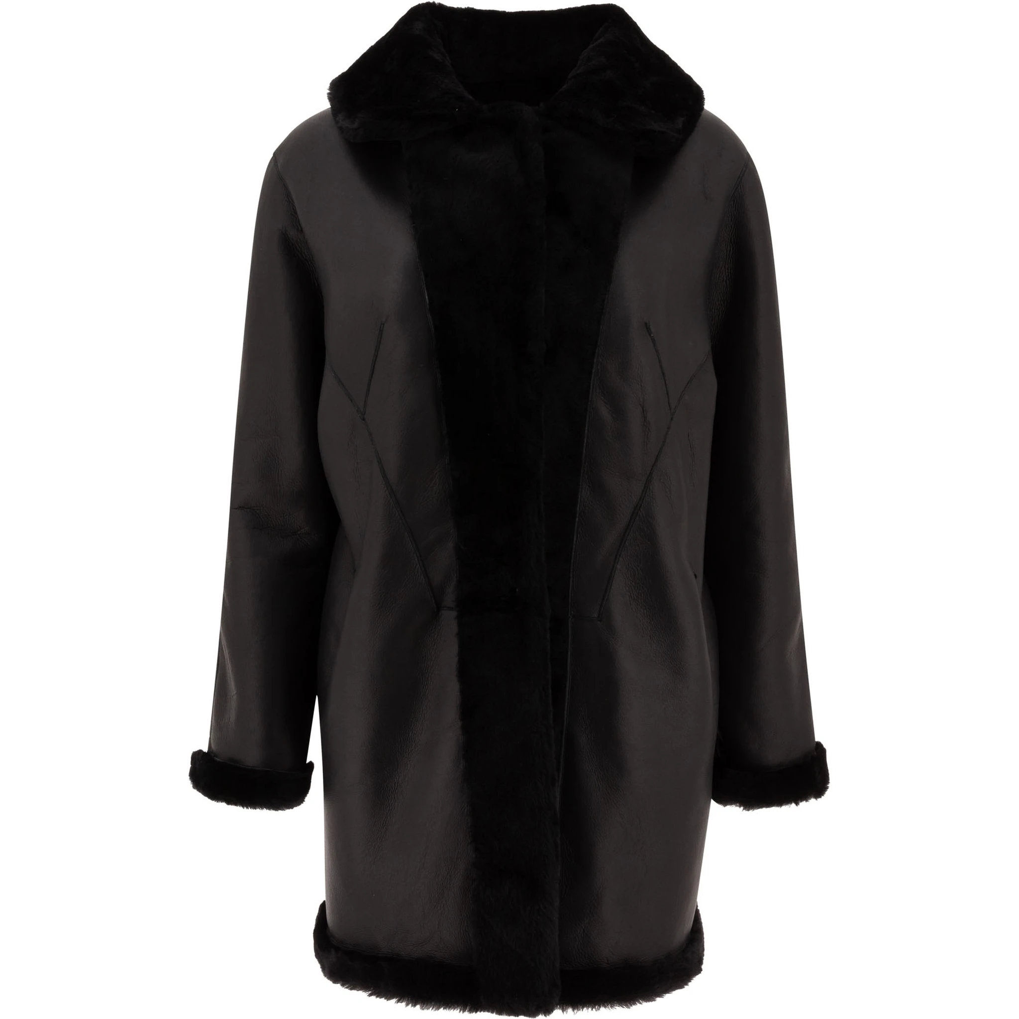Reversibile shearling coat