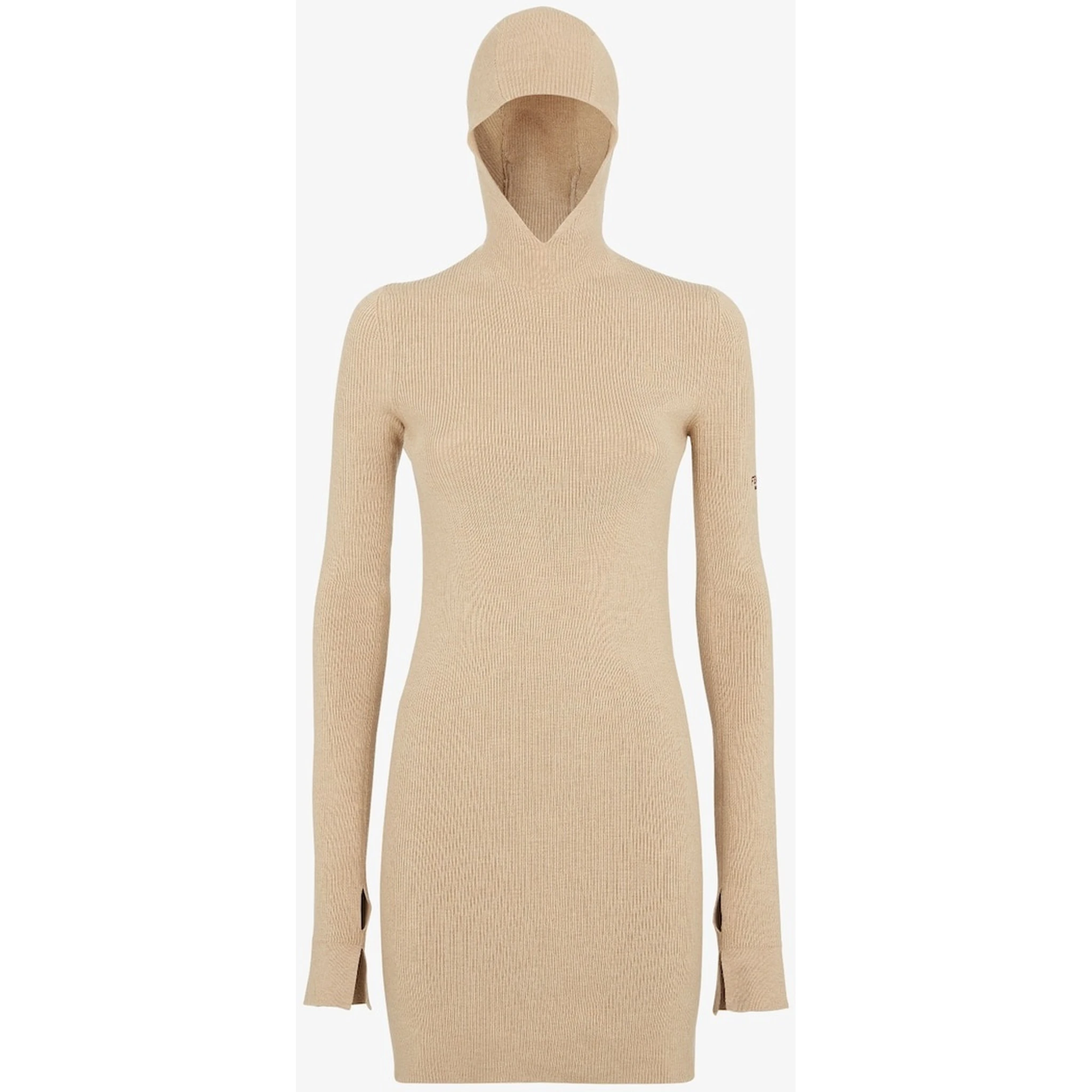 Short fitted dress with hood