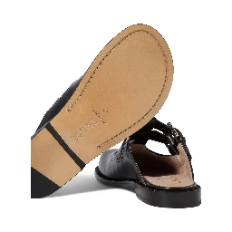 أحذية جلدية بدون كعب