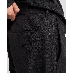 Technical cotton pants