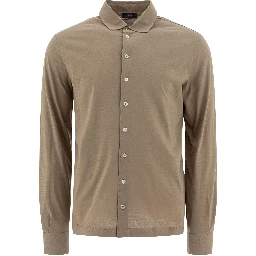 Jersey voile crêpe polo shirt