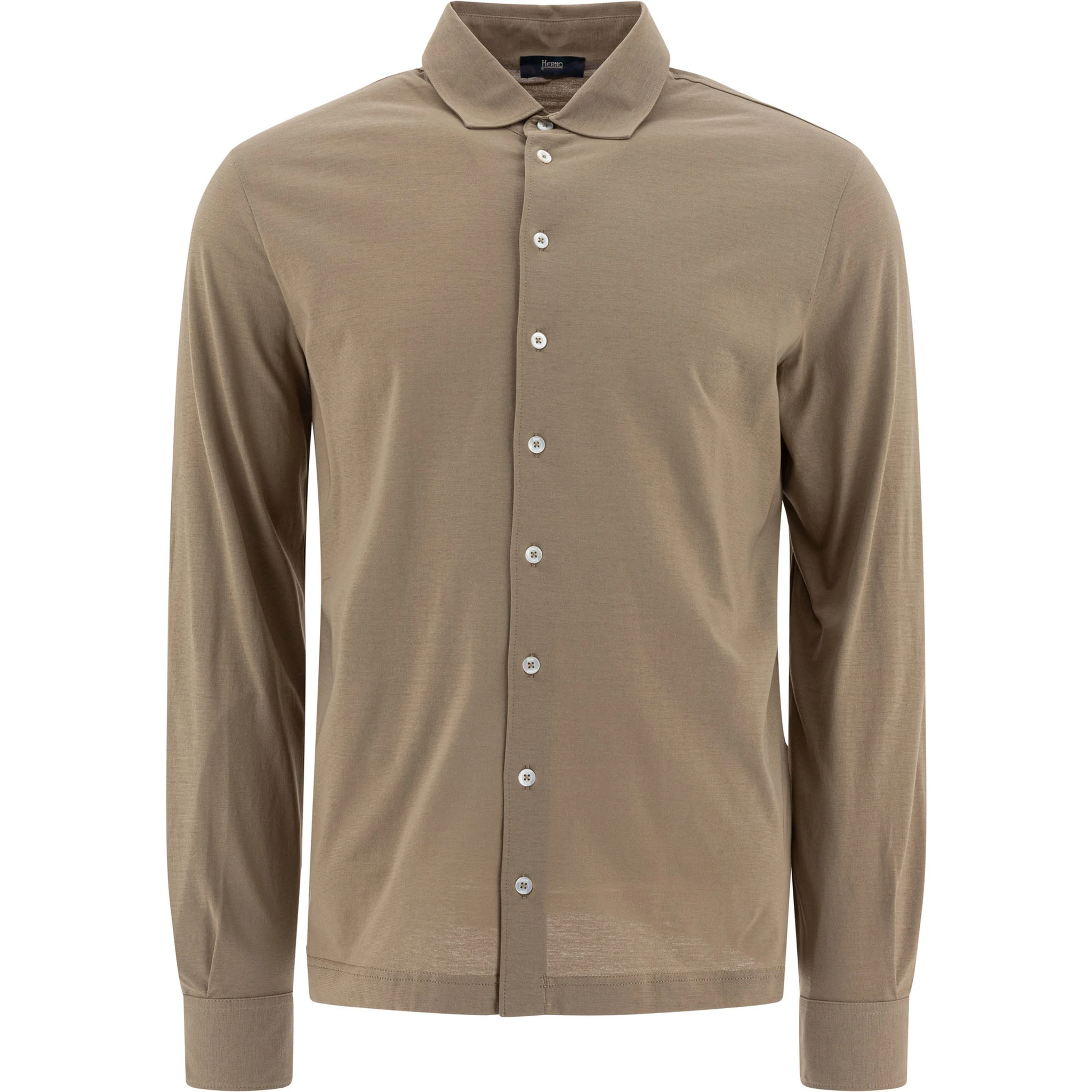 Jersey voile crêpe polo shirt