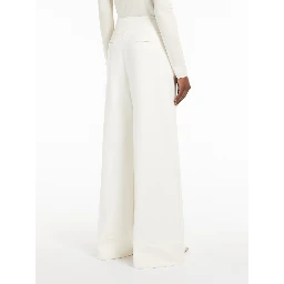 Flared pants in technical jersey