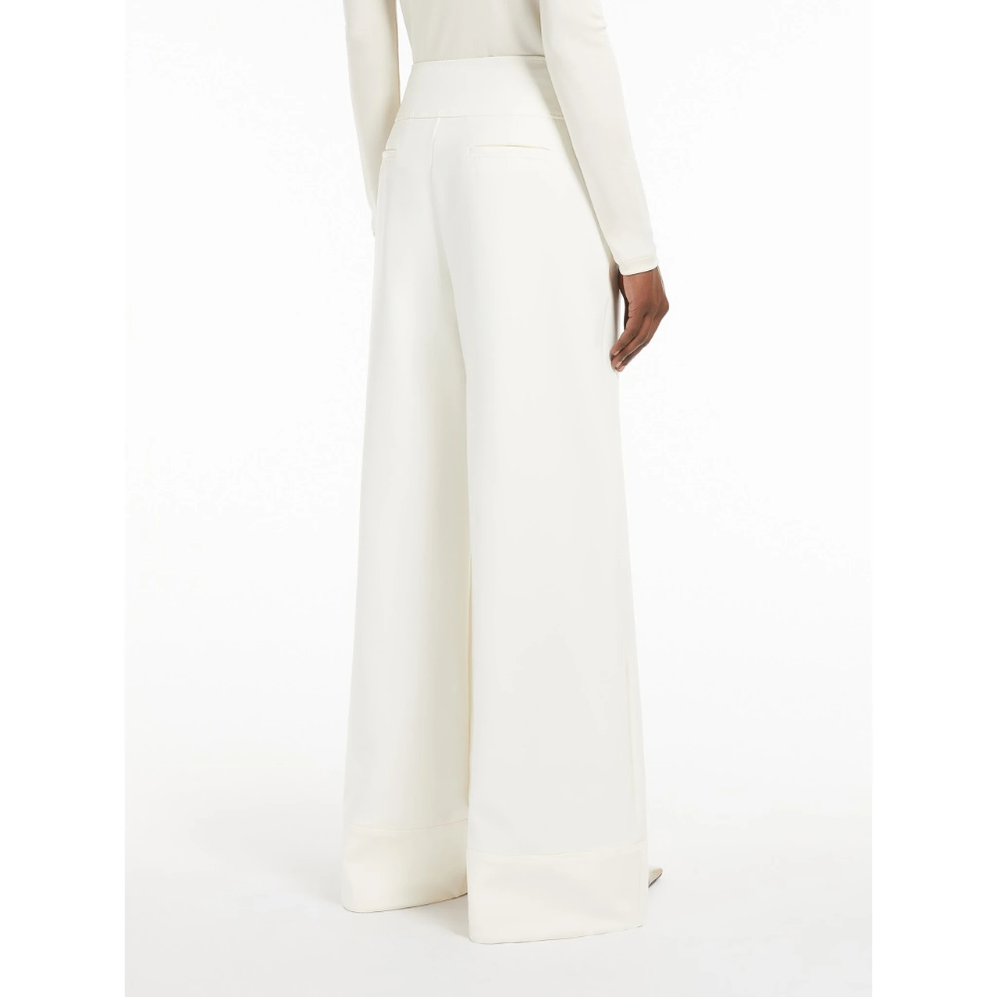 Flared pants in technical jersey