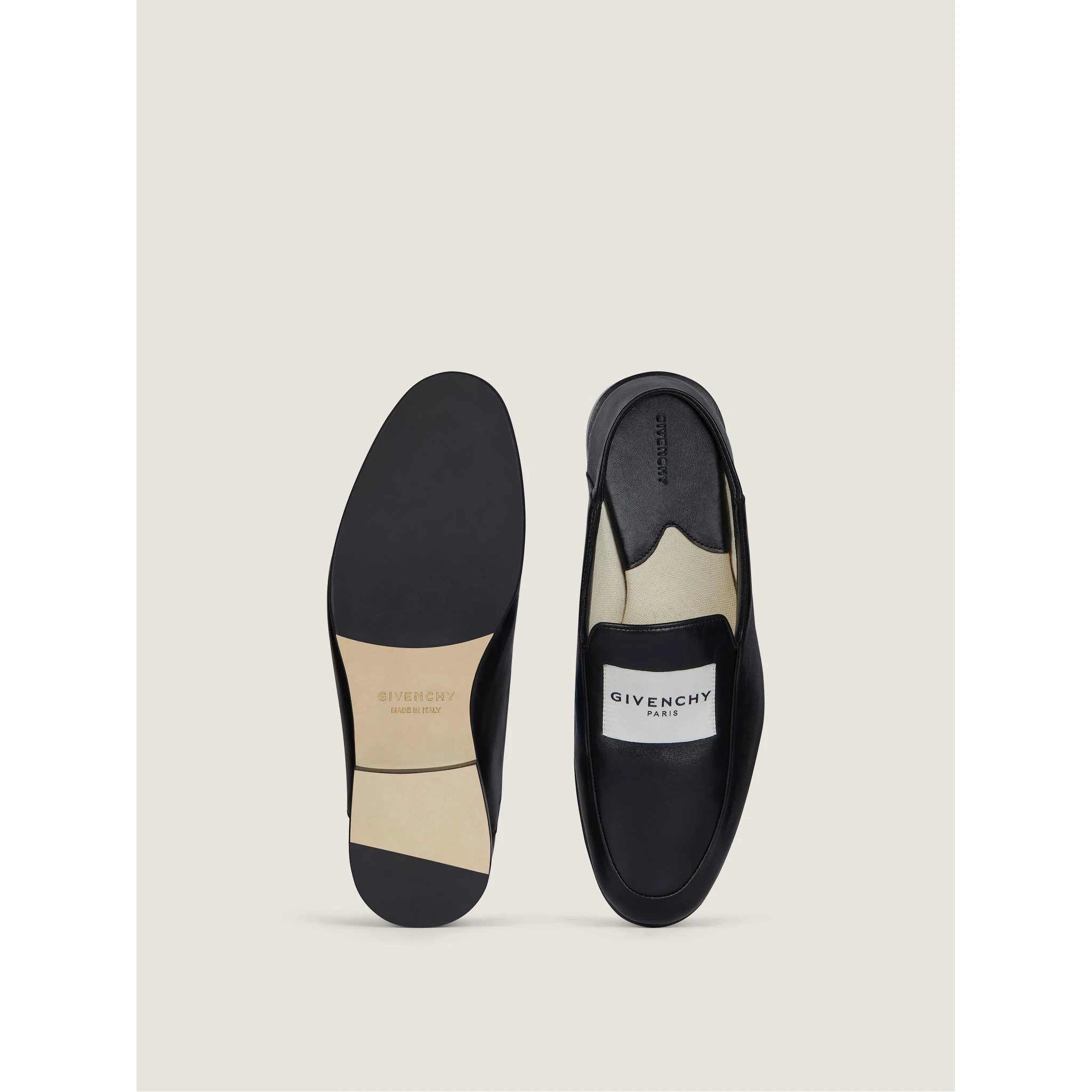 "Label" leather loafers