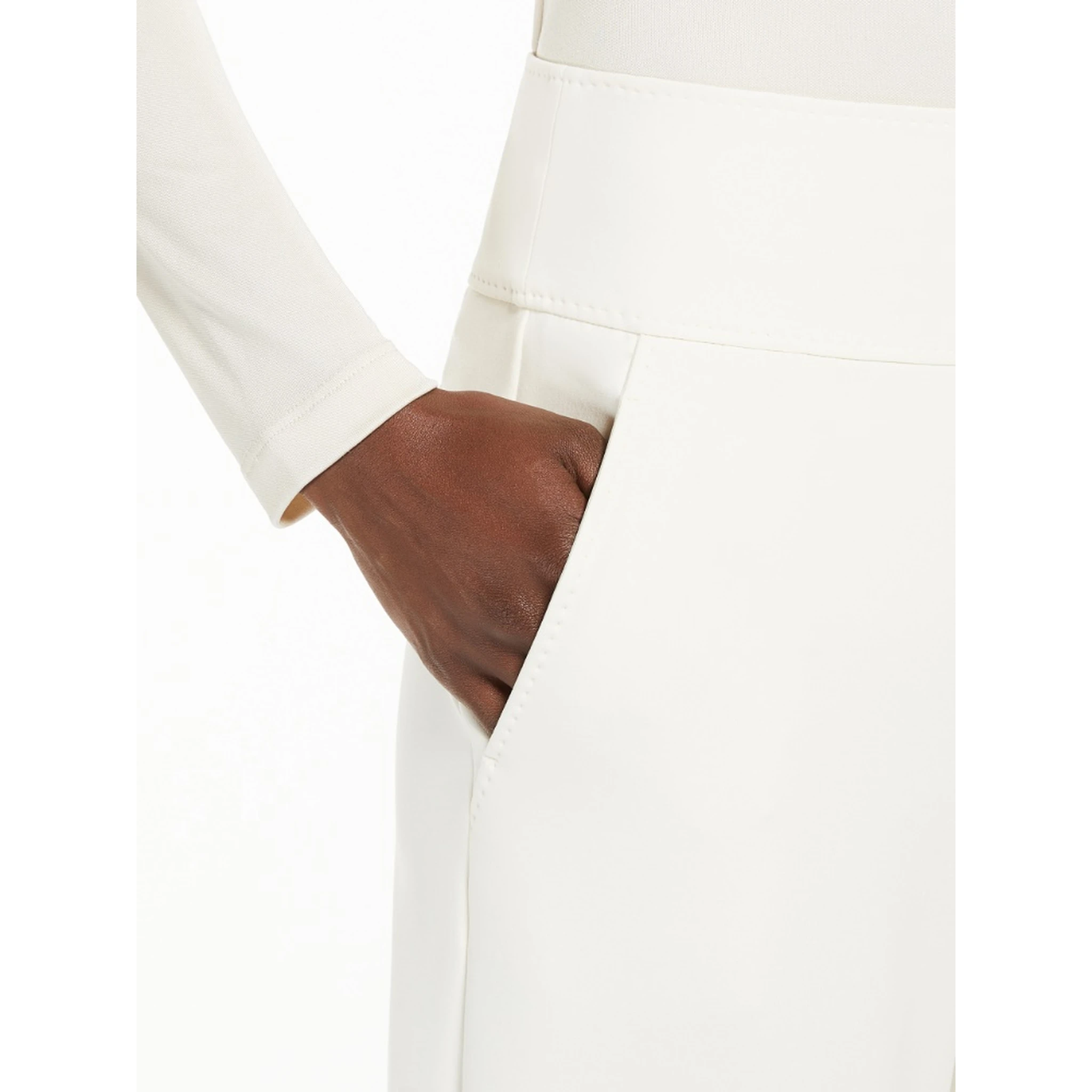 Flared pants in technical jersey