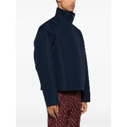 Jacket with zipper and embroidery