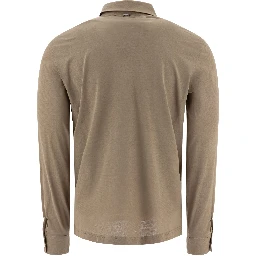 Jersey voile crêpe polo shirt