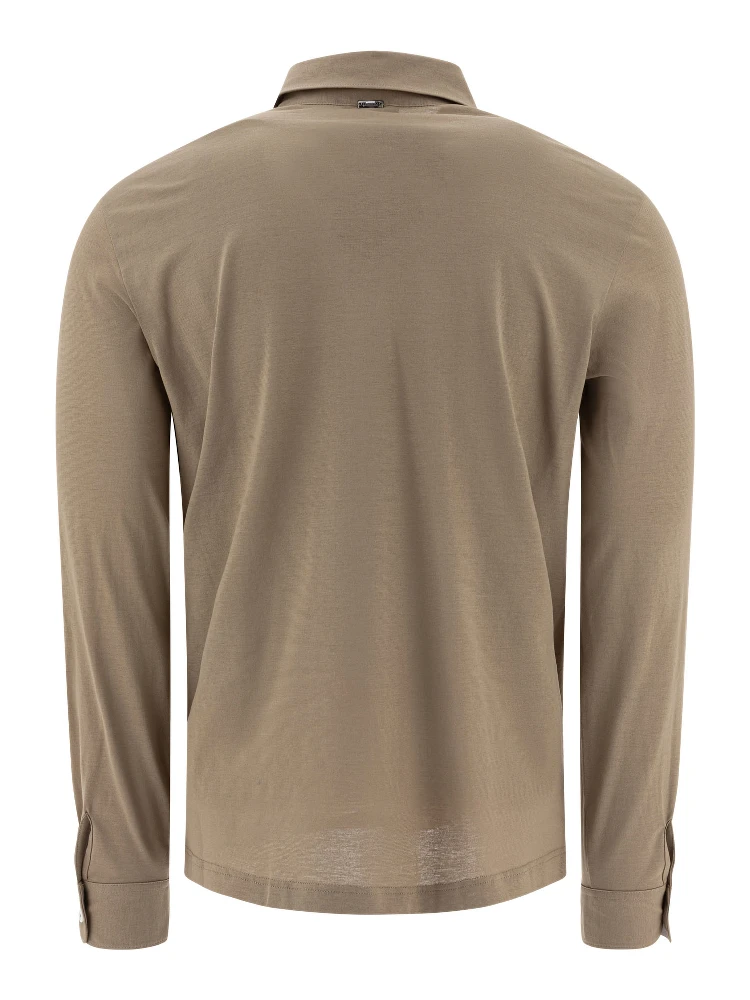 Jersey voile crêpe polo shirt alternative