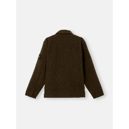 Nylon and wool overshirt jacket