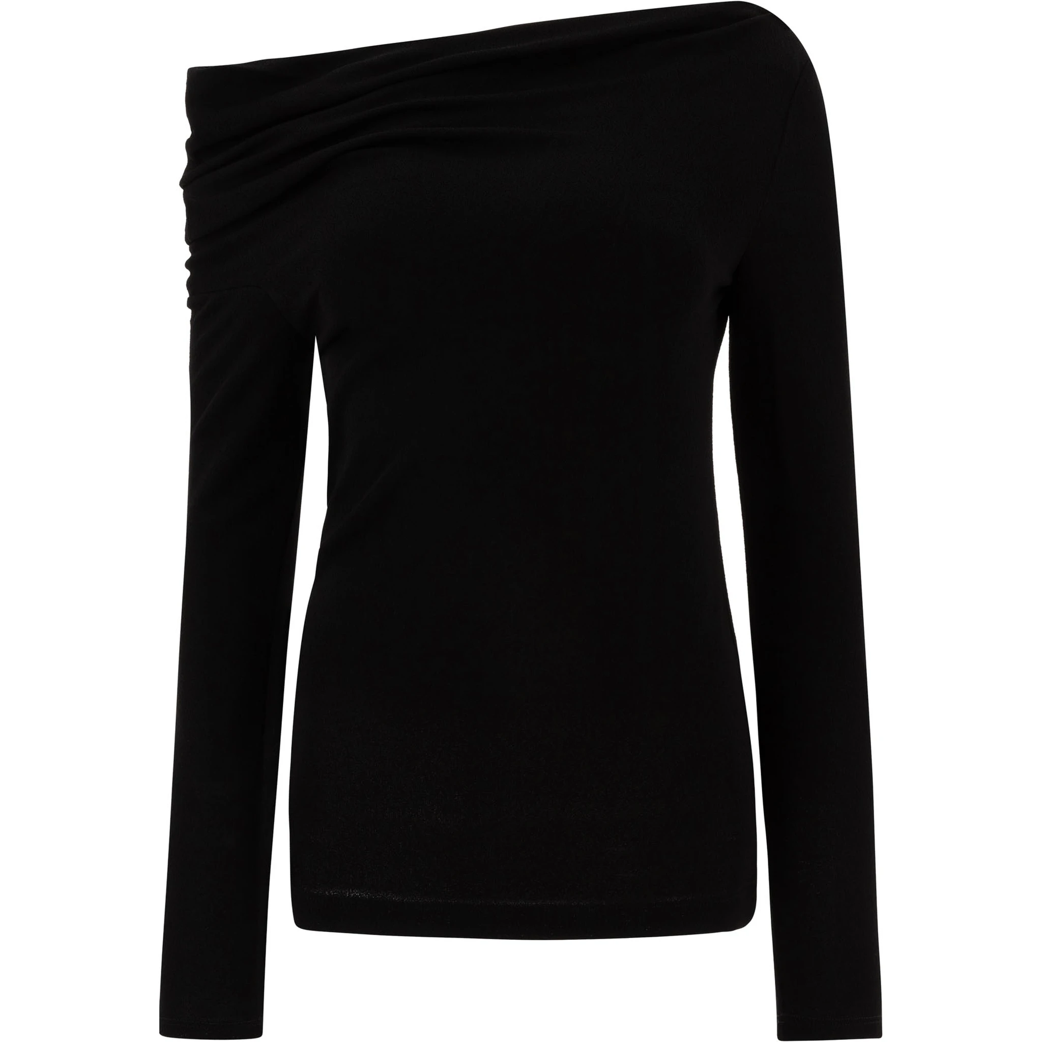 Top with draped collar