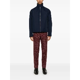 Jacket with zipper and embroidery