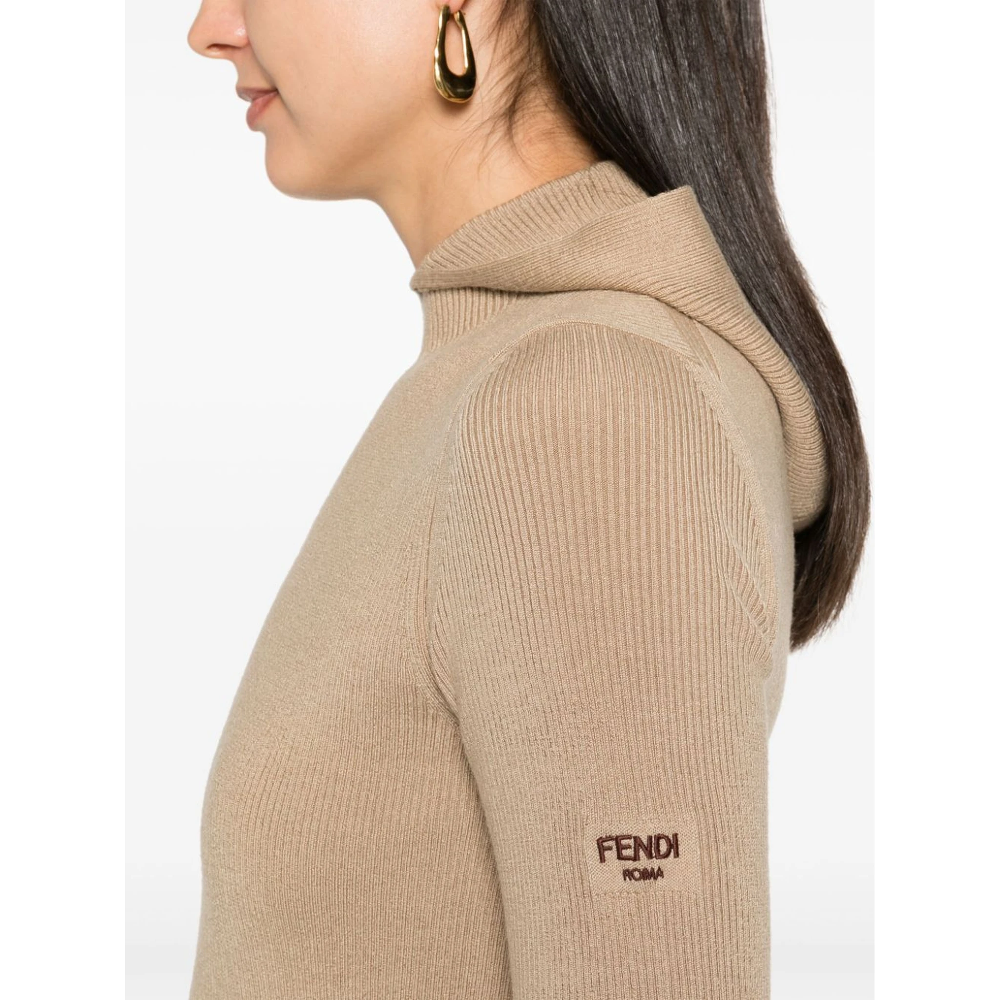 Short fitted dress with hood