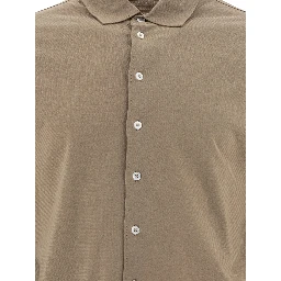 Jersey voile crêpe polo shirt
