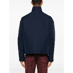 Jacket with zipper and embroidery