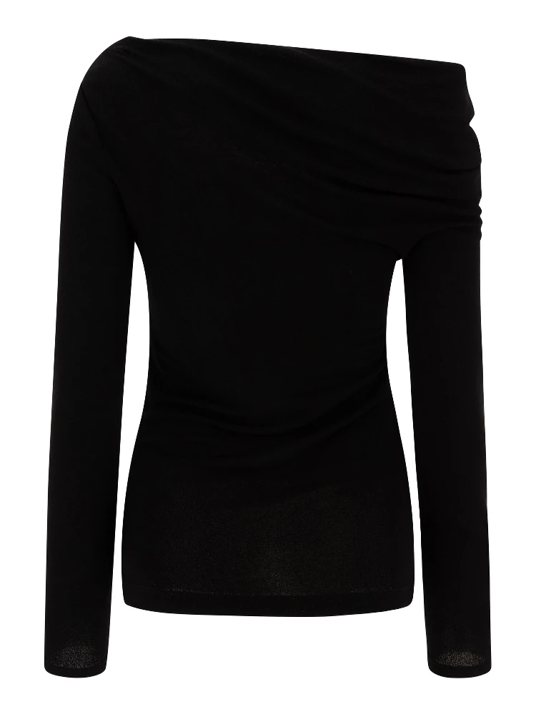 Top with draped collar alternative
