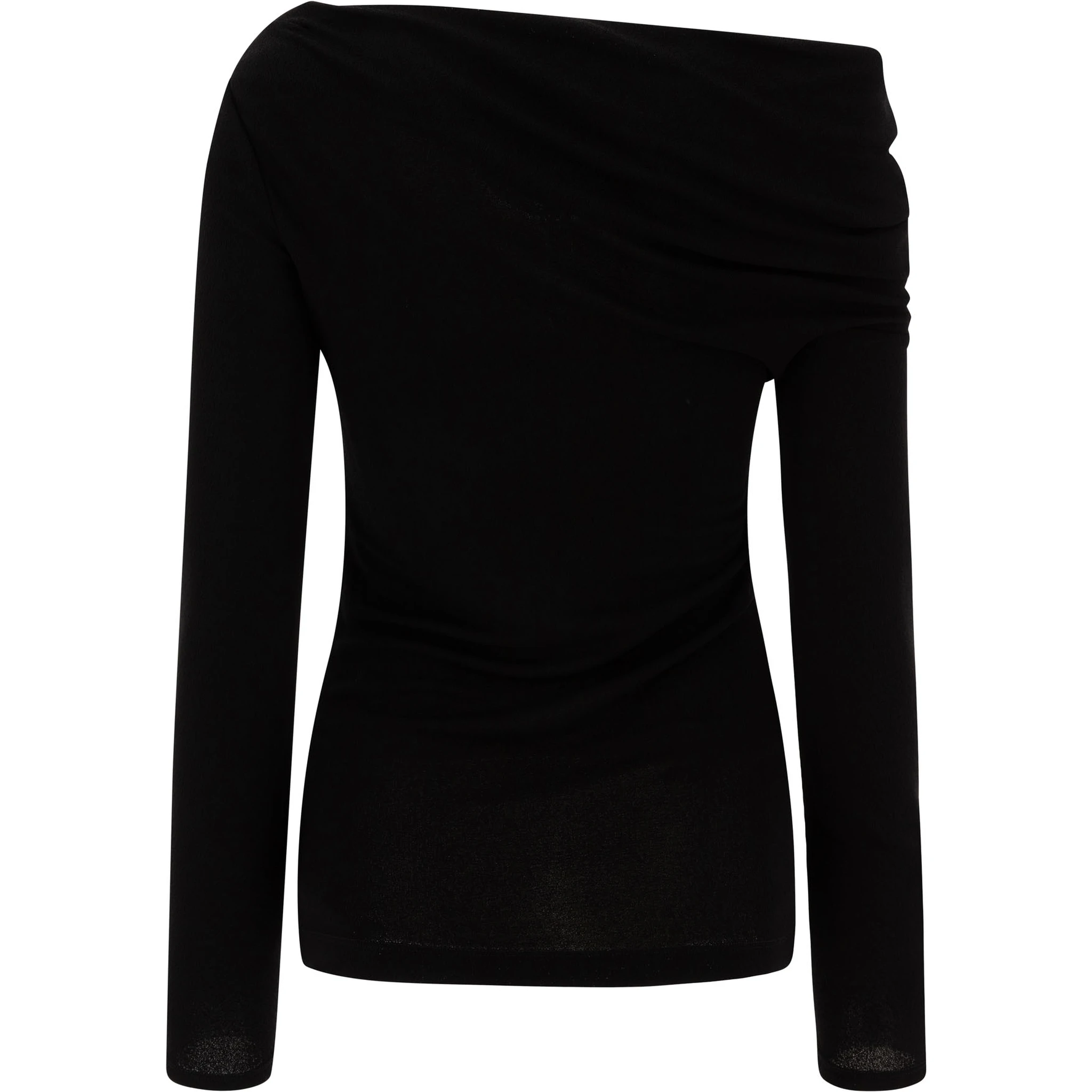 Top with draped collar