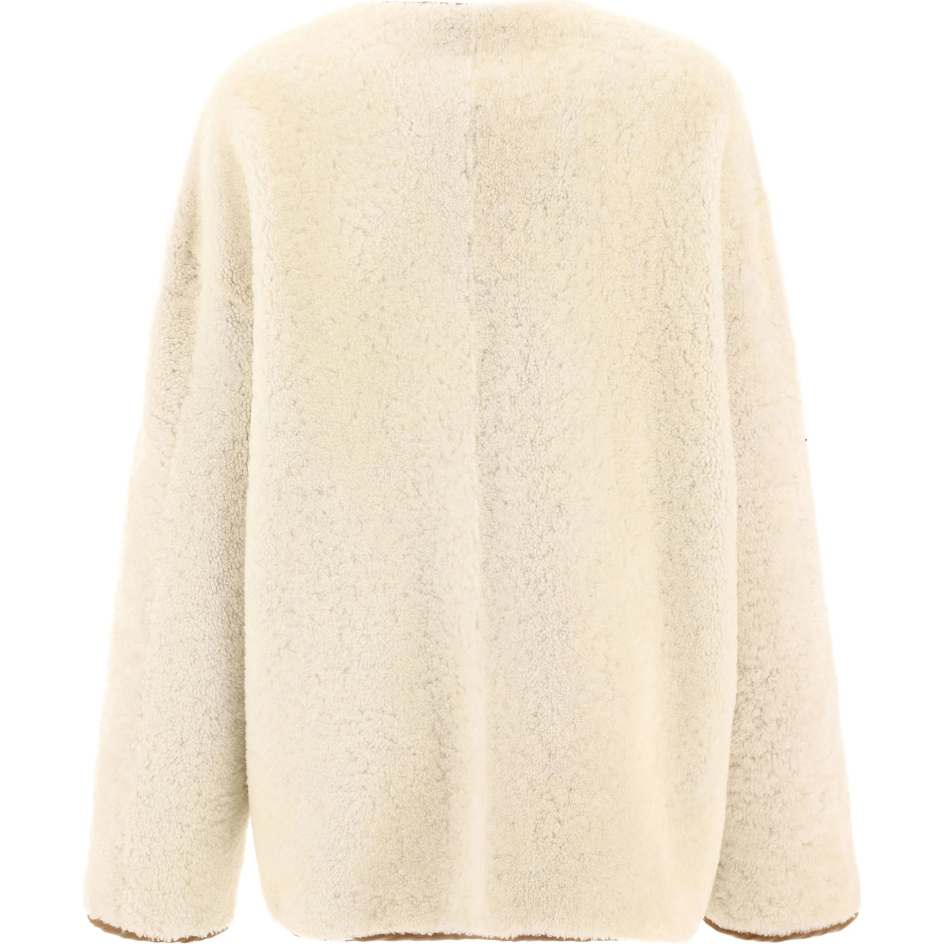 Reversible shearling jacket