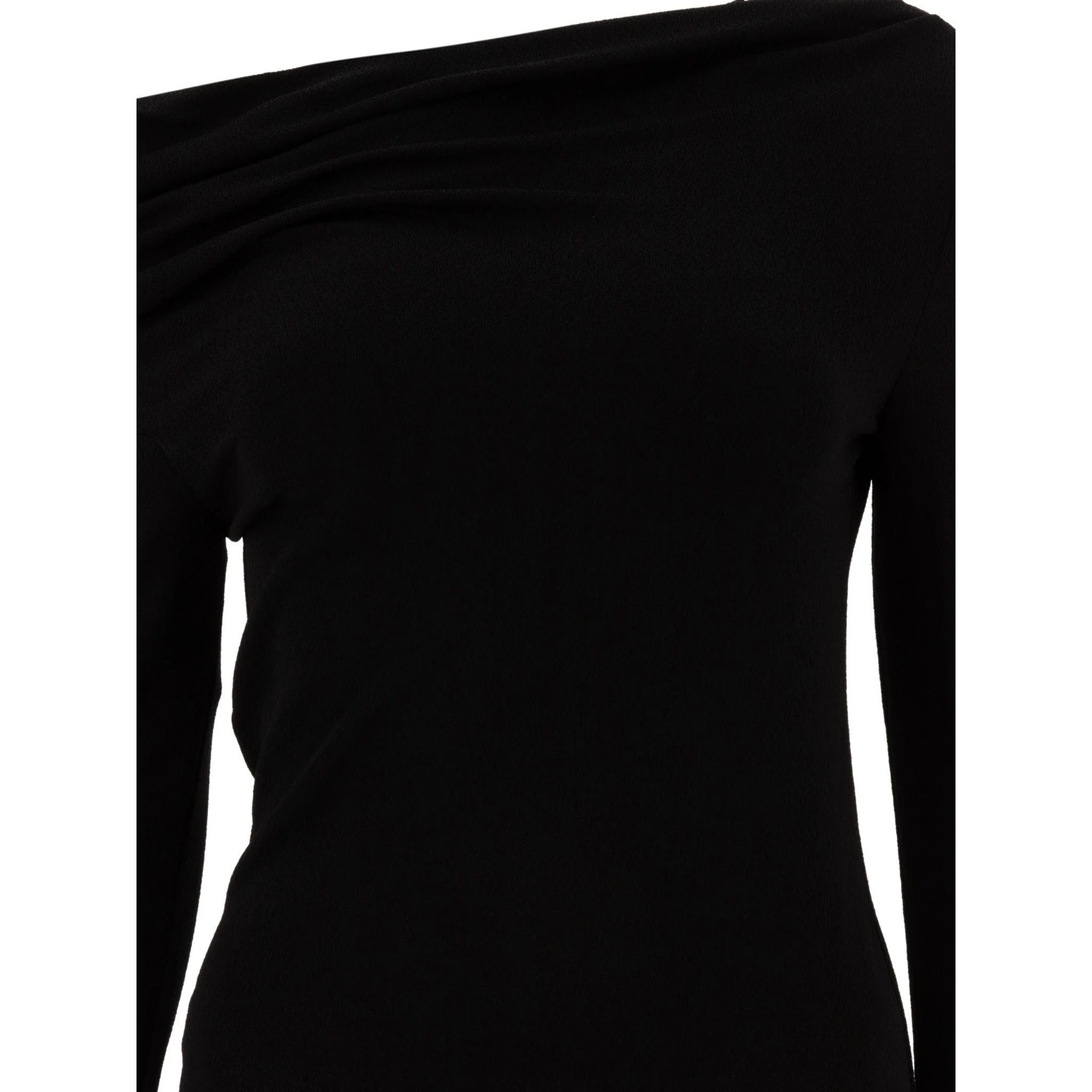 Top with draped collar