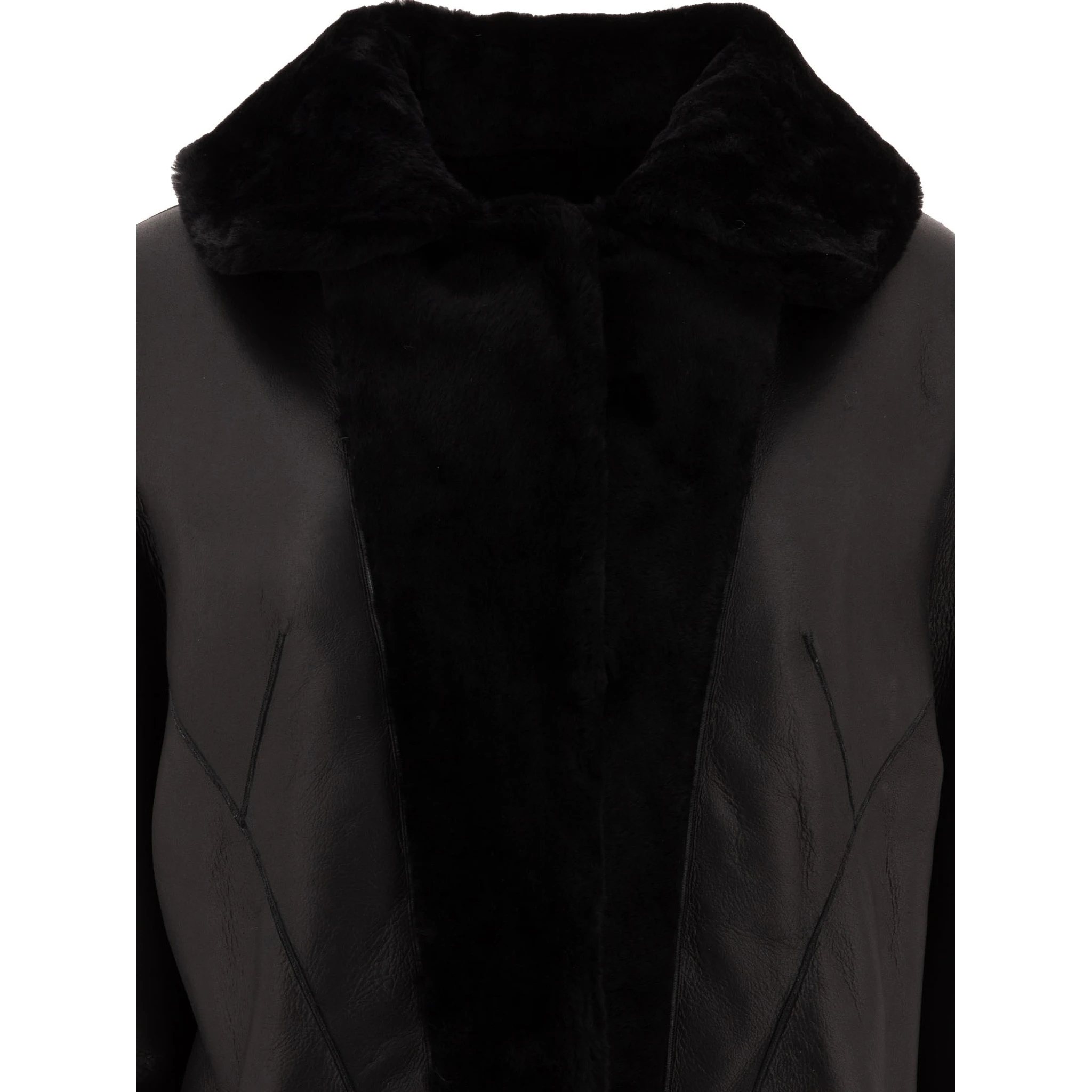 Reversibile shearling coat