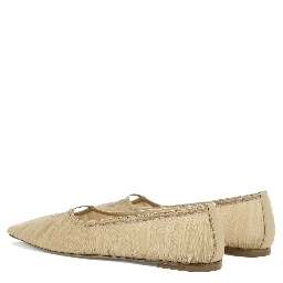 Pointed-toe ballet flats